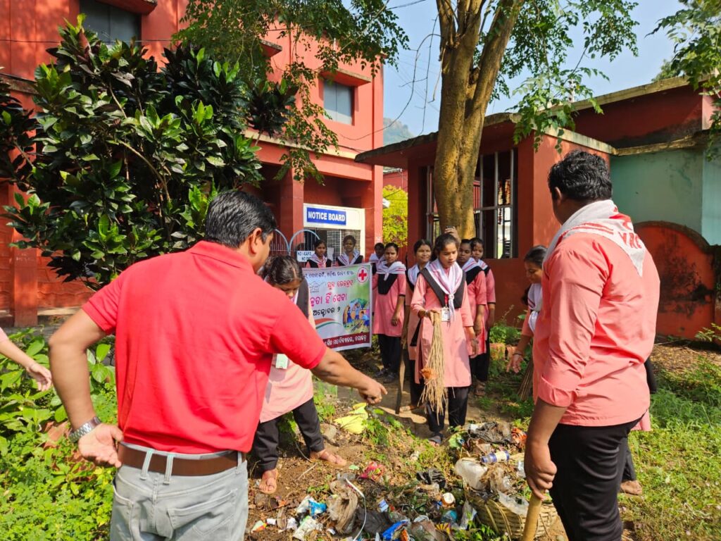 Swachhata hin Seva programme on the occasion of Gandhi Jayanti organised by YRC unit, Nayagada (Autonomous) College, Nayagada