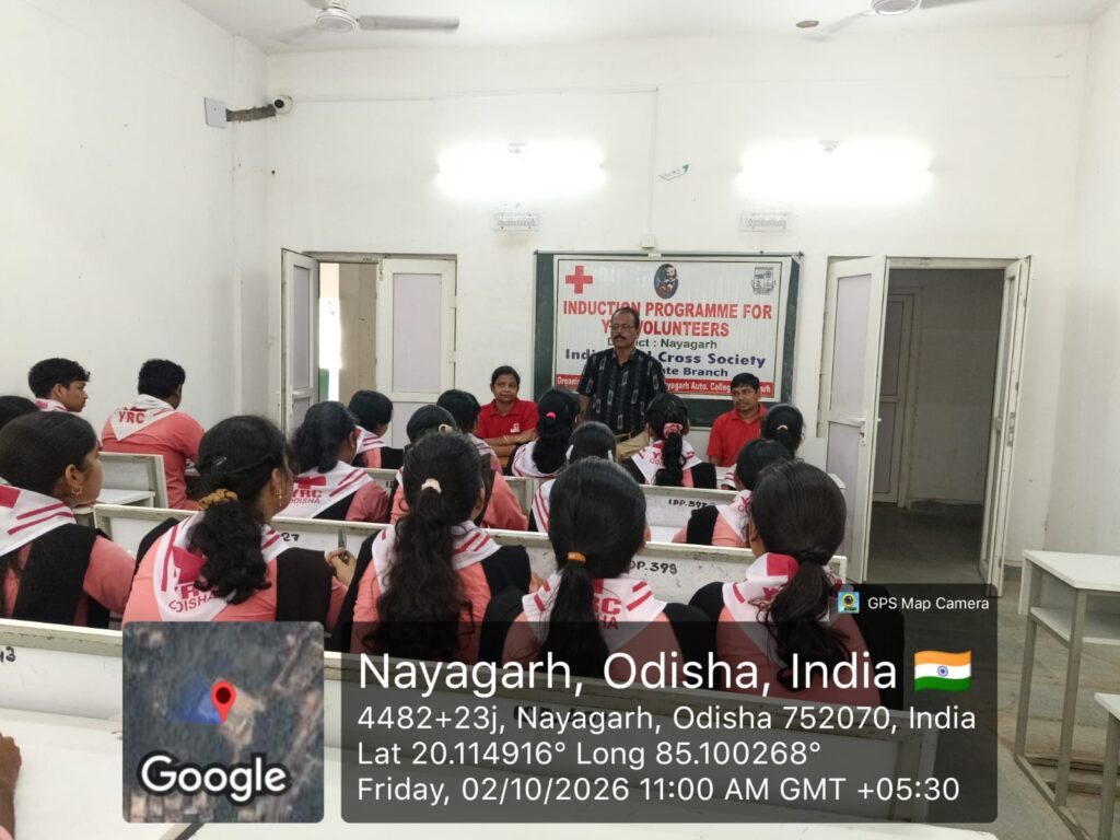 Induction programme for newly enrolled YRC Volunteers